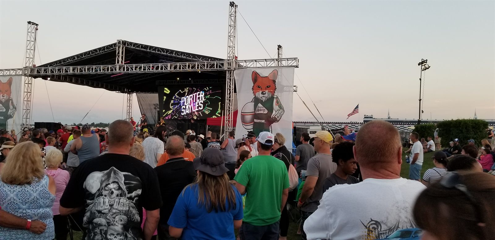 Pocono infield concert at dusk